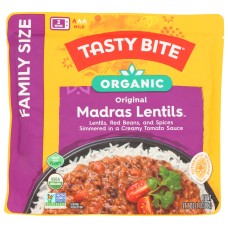 TASTY BITE: Lentils Madras Family Size, 17.7 oz