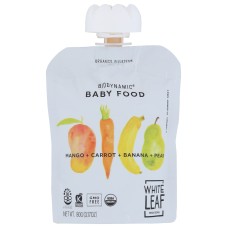 WHITE LEAF PROVISIONS: Baby Food Mngo Carrt Bana, 90 gm