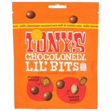 TONYS CHOCOLONELY: Milk Chocolate Sea Salt And Cookie Lil Bits, 4 oz