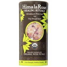HIMALA SALT: Salt Bath Rose Petal Organic, 28 oz