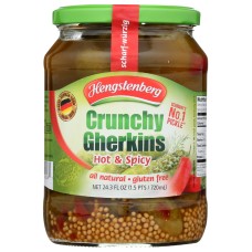 HENGSTENBERG: Gherkins Hot And Spicy, 24.3 oz