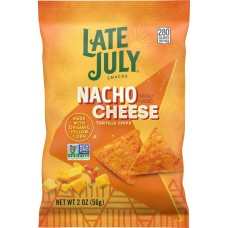 LATE JULY: Nacho Cheese Tortilla Chips, 2 OZ