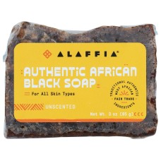 ALAFFIA: Soap Bar Auth Afr Blk Uns, 3 OZ