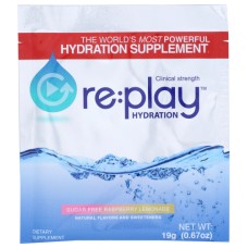 HYDRATION HEALTH PRODUCTS: Replay Rasp Lemonade Pkt, 19 gm