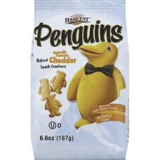 BAKERS HARVEST: Penguins Cheddar Cracker, 6.6 oz