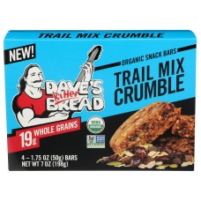 DAVES KILLER BREAD: Trail Mix Crumble Snack Bar 4 Count, 7 oz