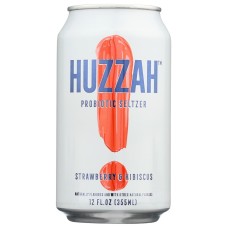 HUZZAH: Seltzer Strwberry Hbiscus, 12 FO