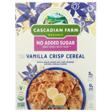 CASCADIAN FARM: No Added Sugar Vanilla Crisp Cereal, 12 oz