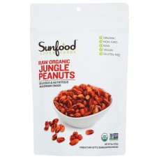 SUNFOOD SUPERFOODS: Organic Jungle Peanuts, 8 oz