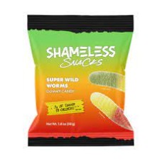 SHAMELESS SNACKS: Gummy Super Wild Worms, 1.8 oz