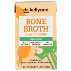 DR. KELLYANN: Broth Bone Chicken Low Sodium, 16.9 fo