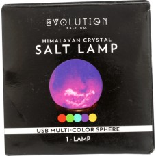 EVOLUTION SALT: Lamp Usb Sphere Mlticolor, 2 lb