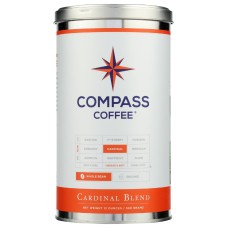 COMPASS COFFEE: Coffee Cardnl Blnd Whl Bn, 12 oz