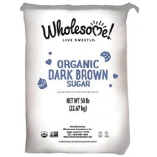 WHOLESOME: Sugar Brown Dark Organic, 50 lb