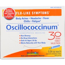 BOIRON: Oscillococcinum Flu-Like Symptoms 30 Pellets, 0.04 oz ea