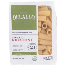 DELALLO: Pasta Semolina Rigatoni Org, 16 oz