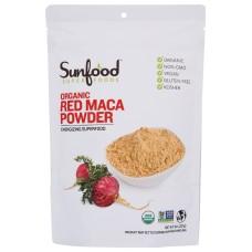 SUNFOOD SUPERFOODS: Maca Powder Red, 8 OZ