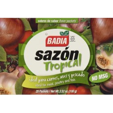BADIA: Sazon Tropical No Msg 20Pk, 3.52 oz