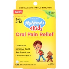 HYLAND: 4 Kids Oral Pain Relief, 125 tb
