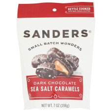 SANDERS: Dark Chocolate Sea Salt Caramels, 7 oz
