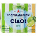 SAN PELLEGRINO: Ciao! Lime Flavored Sparkling Water 6 Cans, 66.9 fo