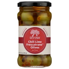 DIVINA: Olives Frsctrno Chili Lm, 10.2 oz
