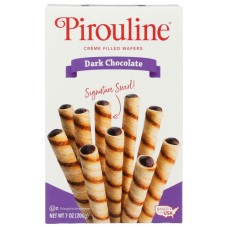 PIROULINE: Creme Filled Wafers Dark Chocolate, 7 oz