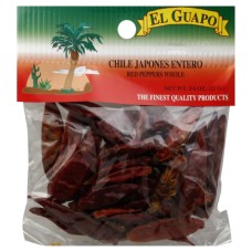 EL GUAPO: Pepper Japanese Red Whole, 0.75 oz