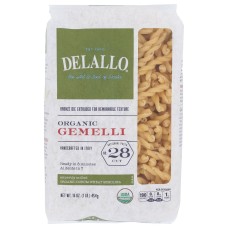 DELALLO: Pasta Semolina Gemelli Org, 16 oz