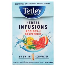TETLEY: Tea Rooibos Grapefruit, 16 ea