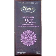 CEMOI: Ivory Coast 90% Chocolate Bar, 3 oz