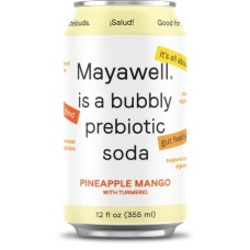 MAYAWELL: Prebiotic Soda Pineapple Mango, 12 fo