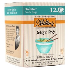 MILLIE'S SIPPING BROTH: Broth Bags Delight Pho, 12 ct