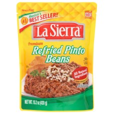 LA SIERRA: Beans Pinto Refried Pouch, 15.2 OZ