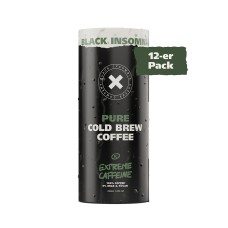 Black Insomnia Coffee Extreme Caffeine Ready To Drink Pure Cold Brew - 12 Count