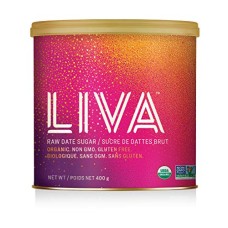 LIVA: Sugar Raw date Canister, 14.1 oz