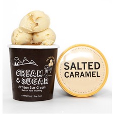 CREAM AND SUGAR: Ice Cream Salted Caramel, 16 oz