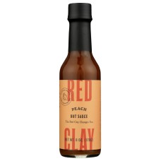RED CLAY: Sauce Peach Hot, 6 OZ