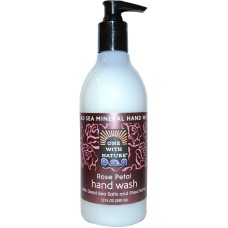 ONE WITH NATURE: Rose Petal Hand Wash with Dead Sea Minerals, 12 fl oz