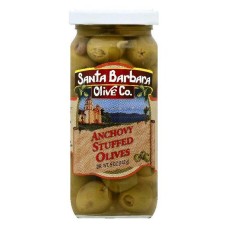 SANTA BARBARA: Olive Stfd Anchovy Jar, 5 oz