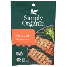 SIMPLY ORGANIC: Mix Teryaki Marinade, 0.99 oz