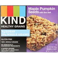KIND: Healthy Grains Granola Bars Maple Pumpkin Seeds with Sea Salt 5 Count, 6.2 oz