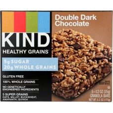 KIND: Double Dark Chocolate Healthy Grains Bar, 6.2 oz