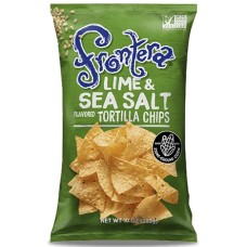 FRONTERA: Lime and Sea Salt Stone-Ground Tortilla Chips, 10 oz