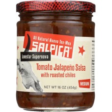 SALPICA: Salsa Medium Tomato Jalapeno Roasted Chiles, 16 oz