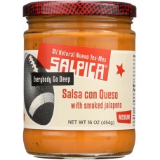 SALPICA: Salsa Con Queso Medium Smoked Jalapeno, 16 oz