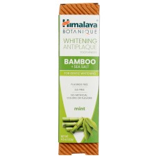HIMALAYA HERBAL HEALTHCARE: Bamboo & Sea Salt Whitening Antiplaque Toothpaste, 4 oz