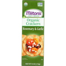 MILTONS: Organic Rosemary & Garlic Crackers, 6 oz