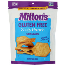MILTONS: Zesty Ranch Gluten Free Crackers, 4.5 oz