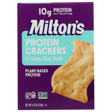 MILTONS: Crispy Sea Salt Protein Crackers, 4.25 oz